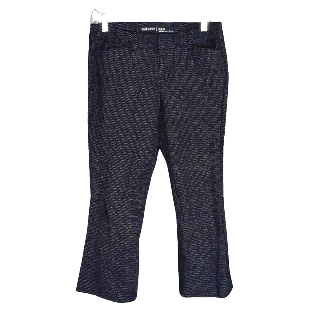Old Navy Pants Women 4 Black White Polka Dot Pixie Cropped Office Career Casual